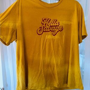 Hella Savage Yellow Short Sleeve Tee